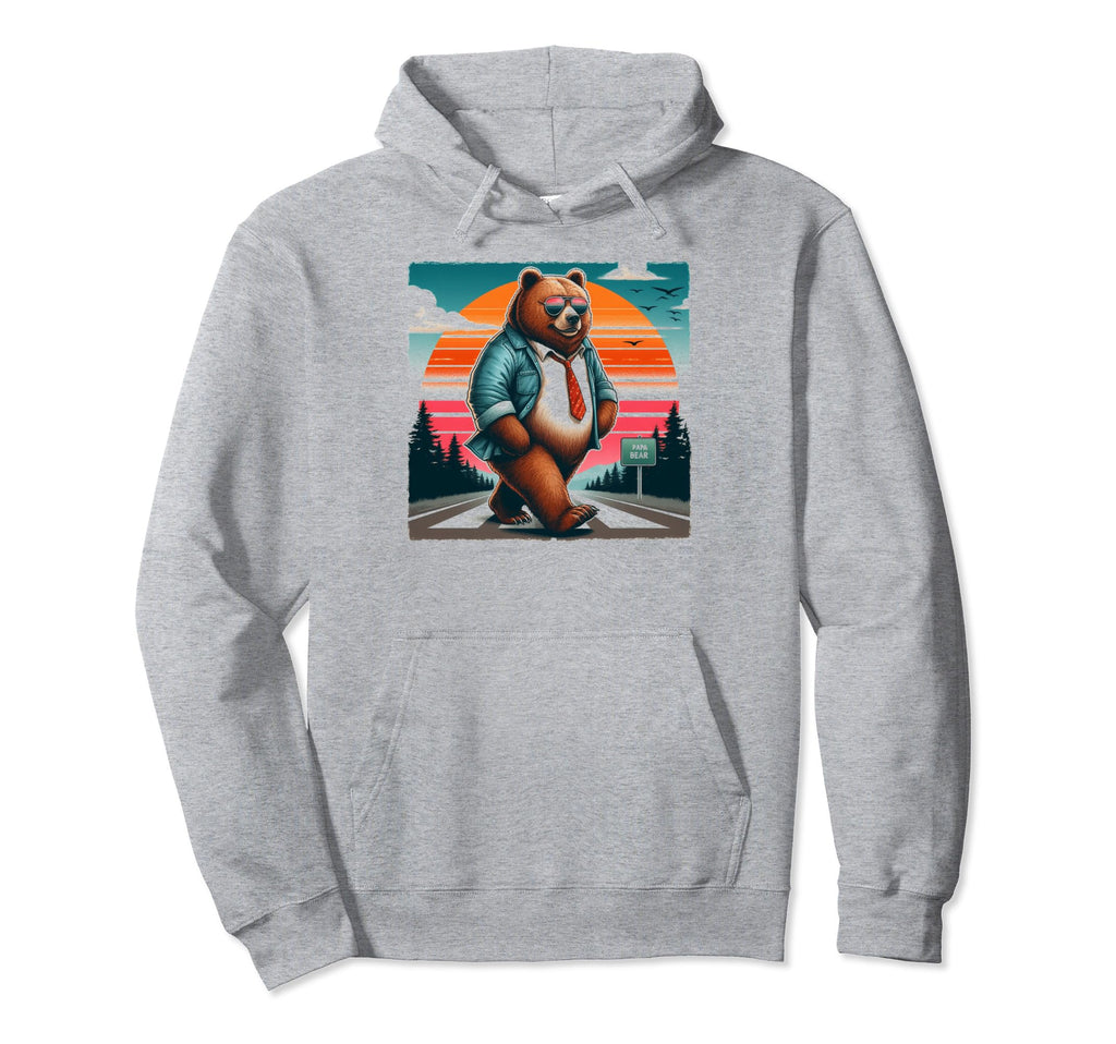 Papa Bear Sunglasses Funny Bear Dad Hoodie - Custom Art Print Unisex - T-Shirt, Sweatshirt, Hoodie