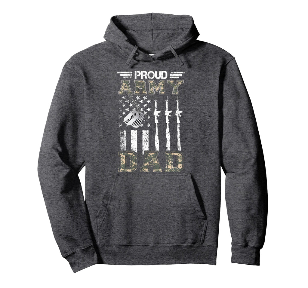 Proud Army Dad Us Army Dad Gifts Army Hoodie - Aesthetic Graphic Unisex - T-Shirt, Sweatshirt, Hoodie