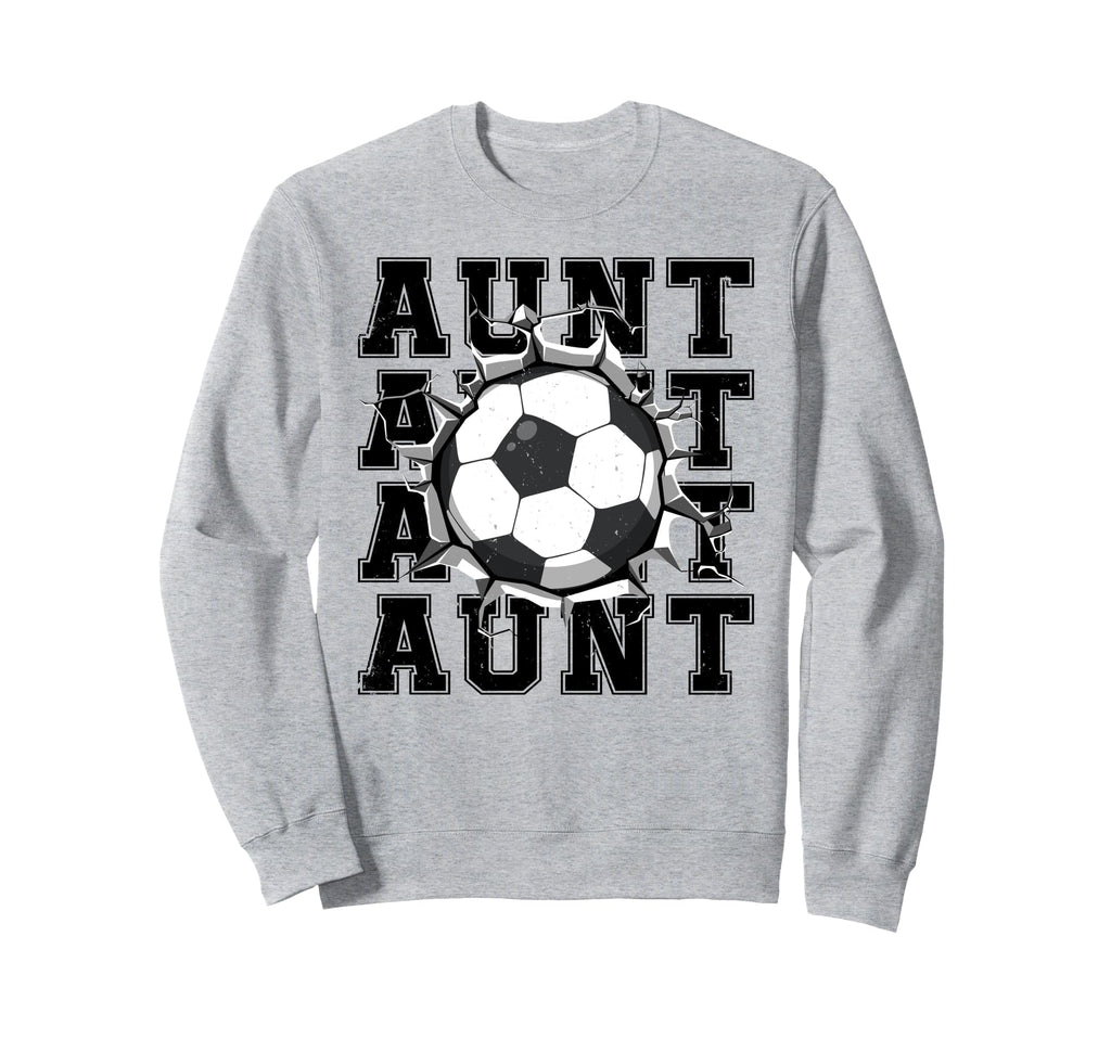 Soccer Aunt Cracked Wall Family Sweatshirt - Unique Graphic for Adults - T-Shirt, Sweatshirt, Hoodie