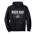 Biker Dad Funny Cycling Lover Mountain Hoodie - Minimalist Print Men Women - T-Shirt, Sweatshirt, Hoodie