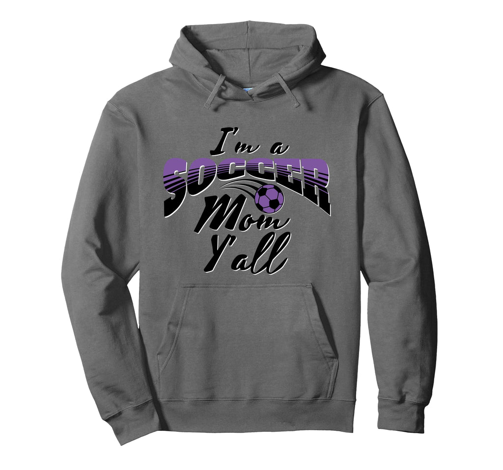 Mom Soccer Lover Soccer Mom Gift Purple Hoodie - Aesthetic Graphic Unisex - T-Shirt, Sweatshirt, Hoodie