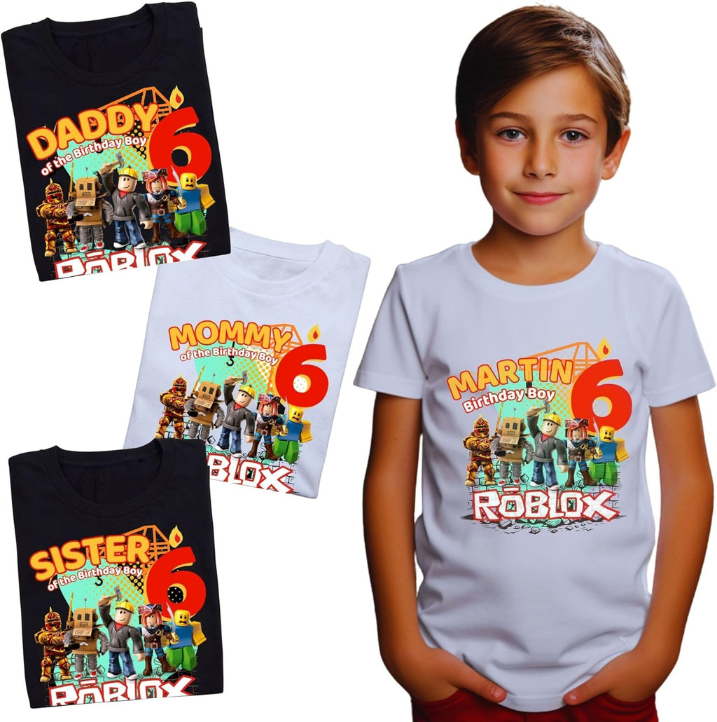 Custom Birthday Family Matching Personalized Robux - Adult & Kids T-Shirts, Sweatshirts & Hoodies apparel design preview 1