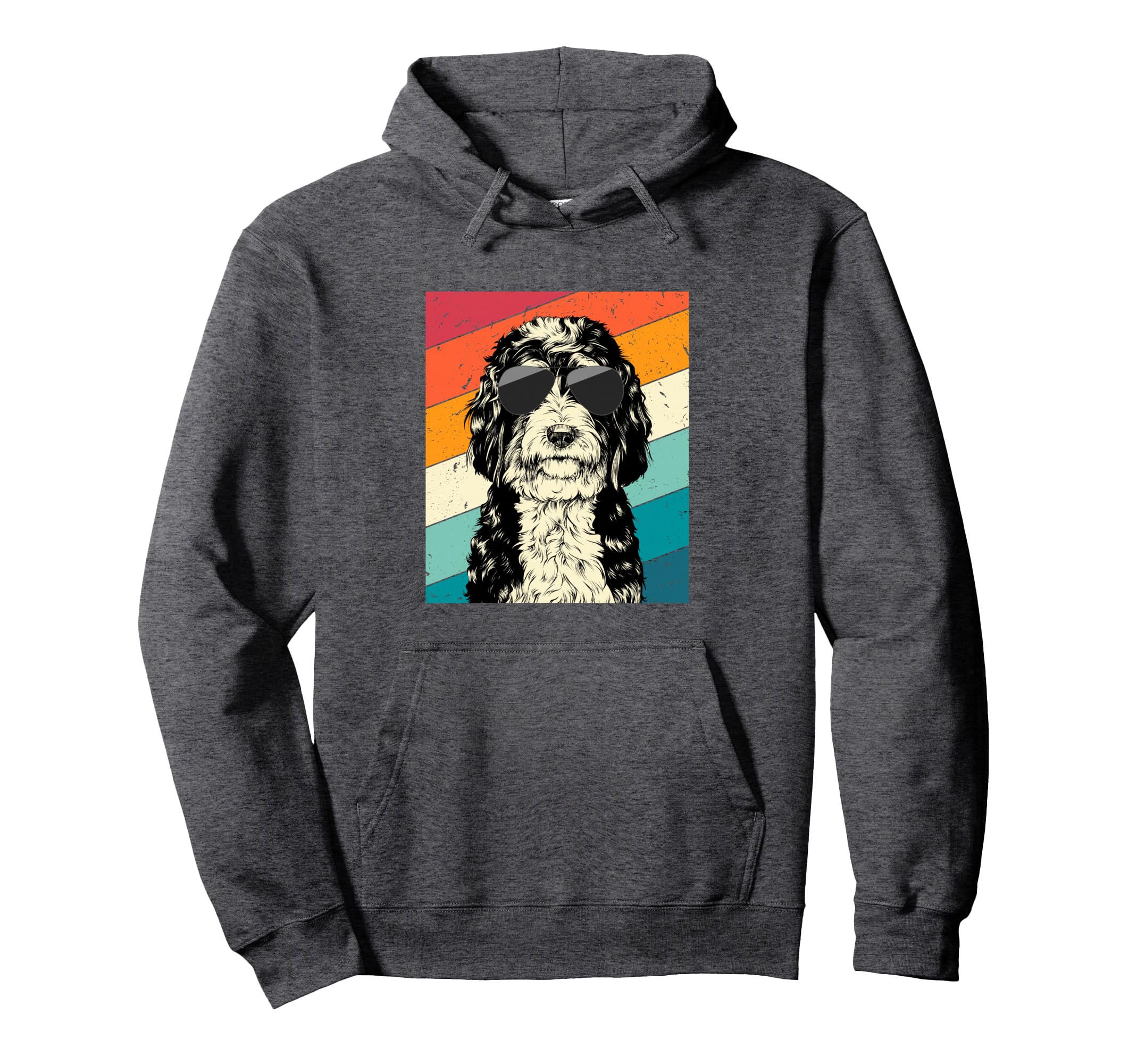 Bernedoodle Sunglasses Dog Lovers Hoodie - Unique Graphic Unisex - T-Shirt, Sweatshirt, Hoodie