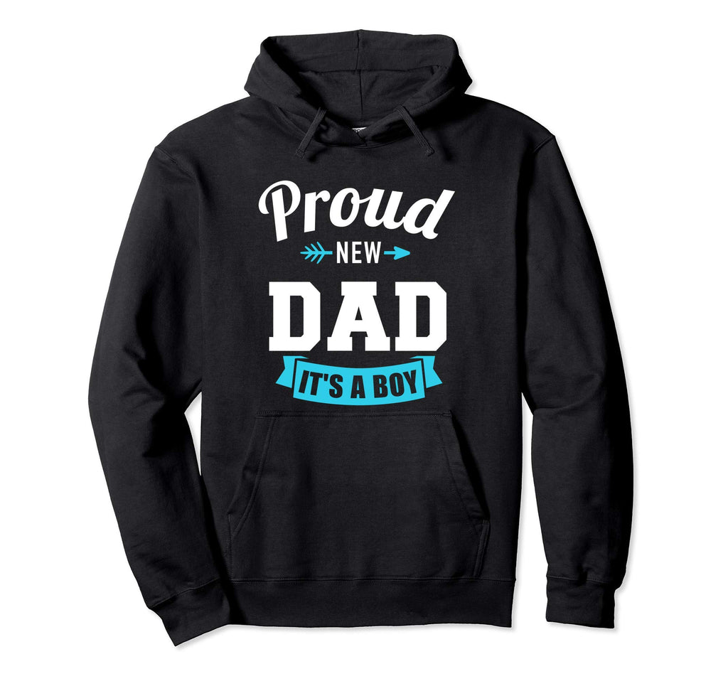 Proud New Dad Its Gender Reveal Party Hoodie - Custom Art Print for Adults - T-Shirt, Sweatshirt, Hoodie