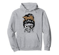 Aunt Life Messy Bun Hair Funny Soccer Hoodie - Streetwear Style Unisex - T-Shirt, Sweatshirt, Hoodie
