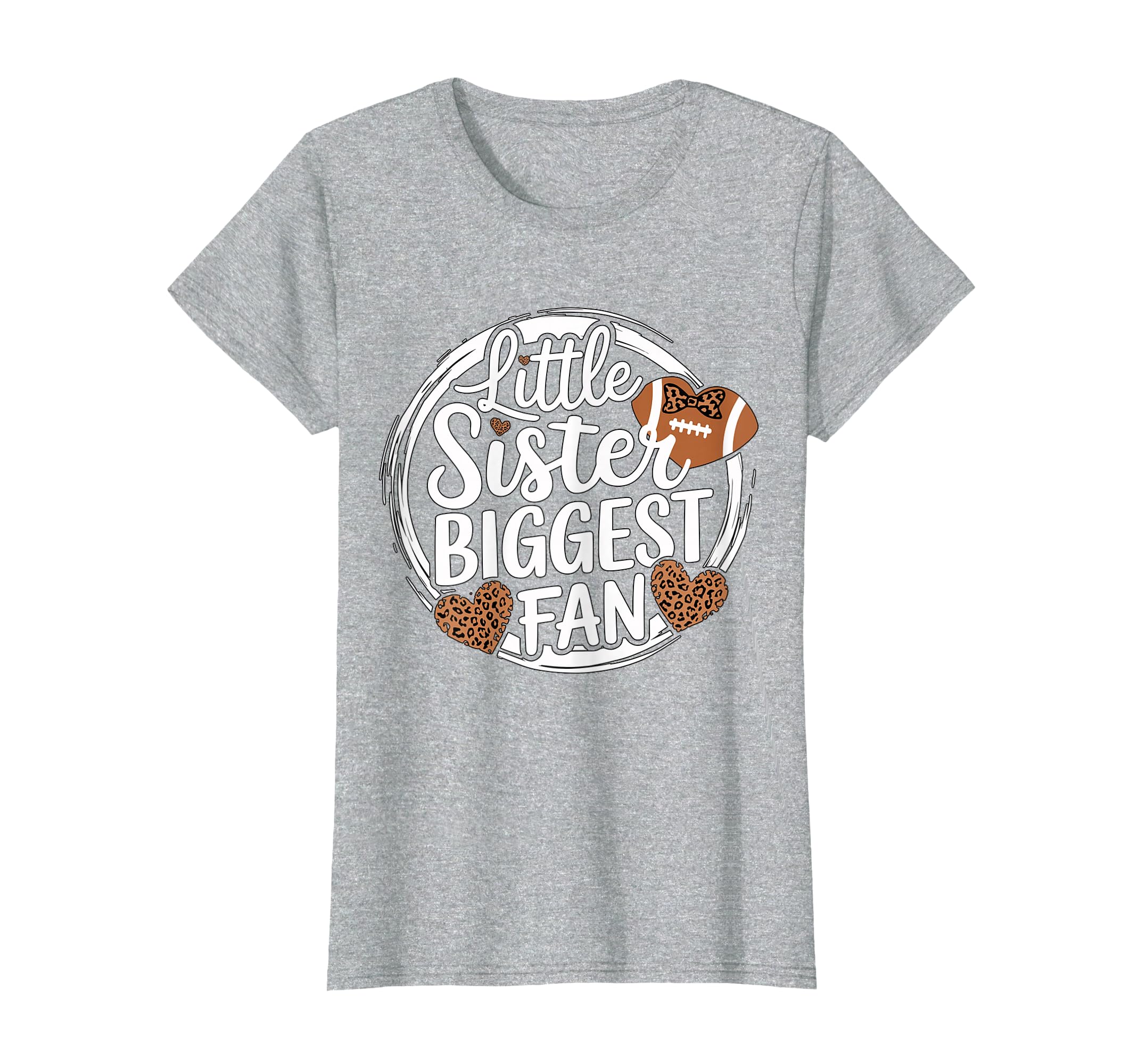 Little Sister Biggest Fan Football T-Shirt - Minimalist Print for Adults - T-Shirt, Sweatshirt, Hoodie