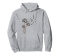 Boston Terrier Flower Fly Dandelion Hoodie - Custom Art Print Men Women - T-Shirt, Sweatshirt, Hoodie