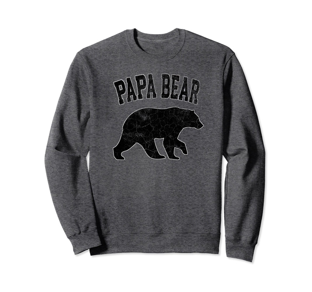 Papa Bear Dark Sweatshirt - Novelty Apparel Unisex - T-Shirt, Sweatshirt, Hoodie