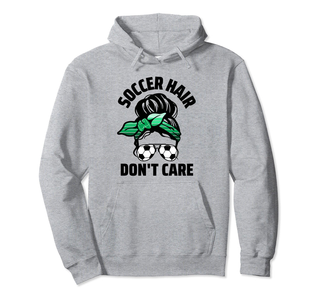 Soccer Hair Dont Care Soccer Player Hoodie - Aesthetic Graphic Unisex - T-Shirt, Sweatshirt, Hoodie