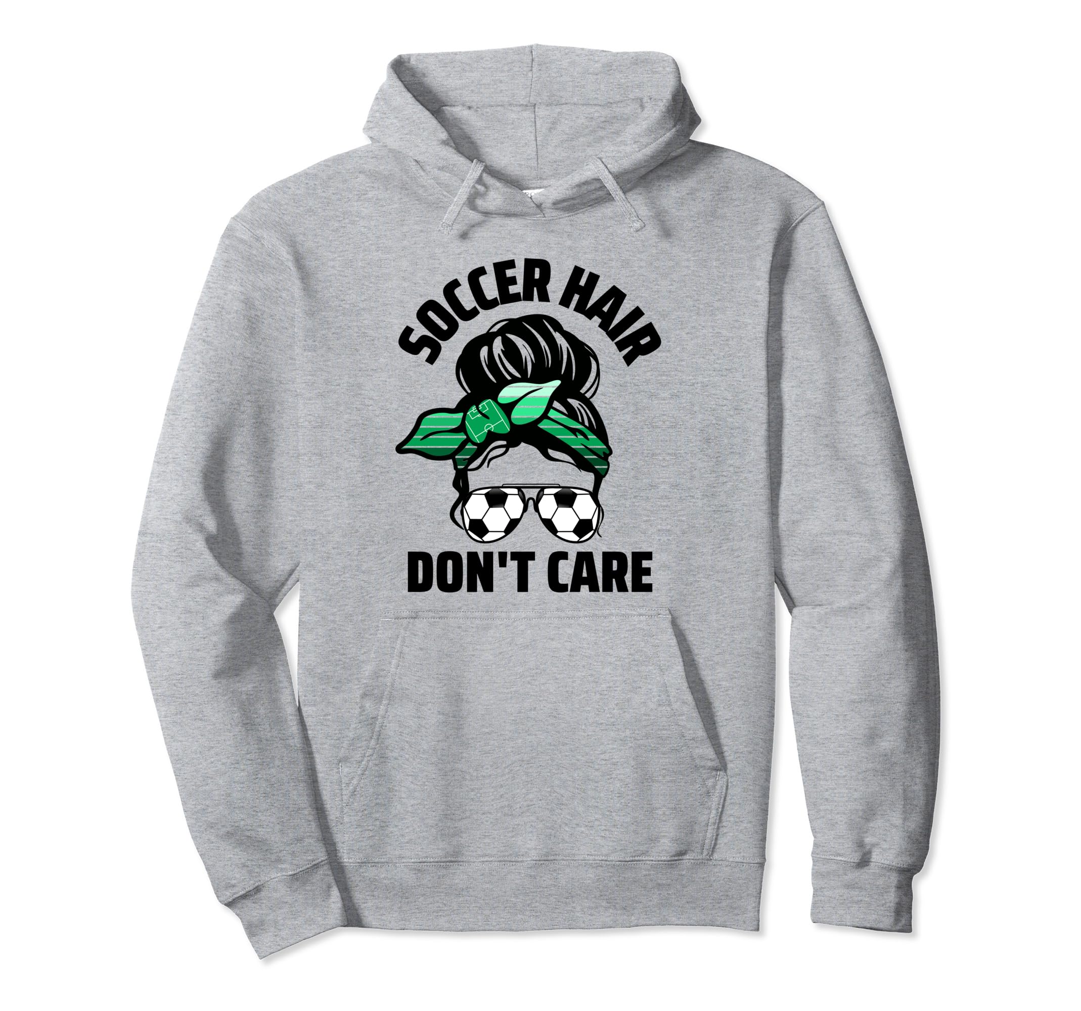 Soccer Hair Dont Care Soccer Player Hoodie - Aesthetic Graphic Unisex - T-Shirt, Sweatshirt, Hoodie