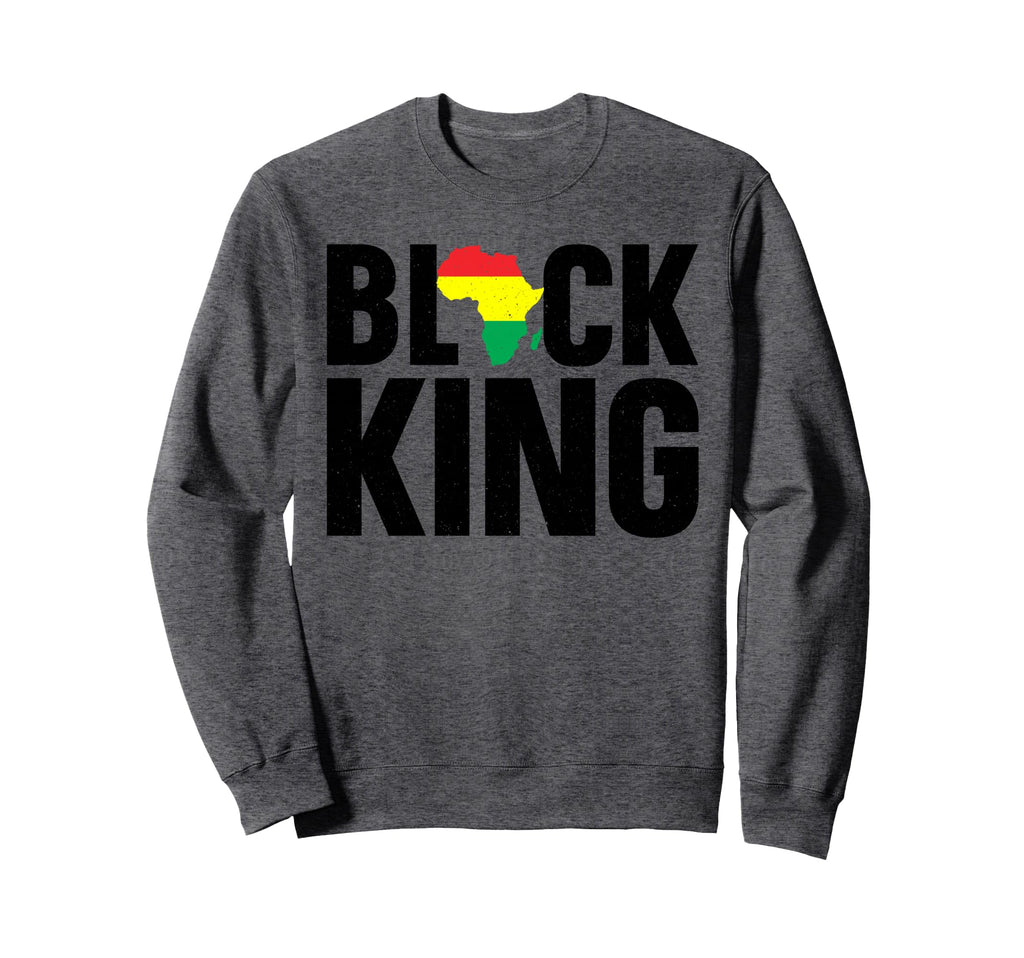 Black King Art Dad Africa Map Sweatshirt - Streetwear Style Men Women - T-Shirt, Sweatshirt, Hoodie