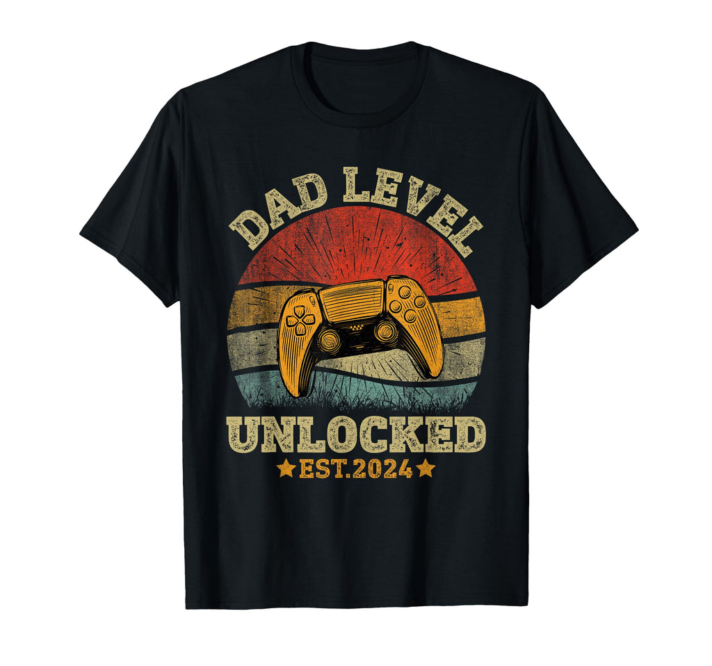 Dad Level Unlocked Est 2024 New T-Shirt - Minimalist Print for Adults - T-Shirt, Sweatshirt, Hoodie