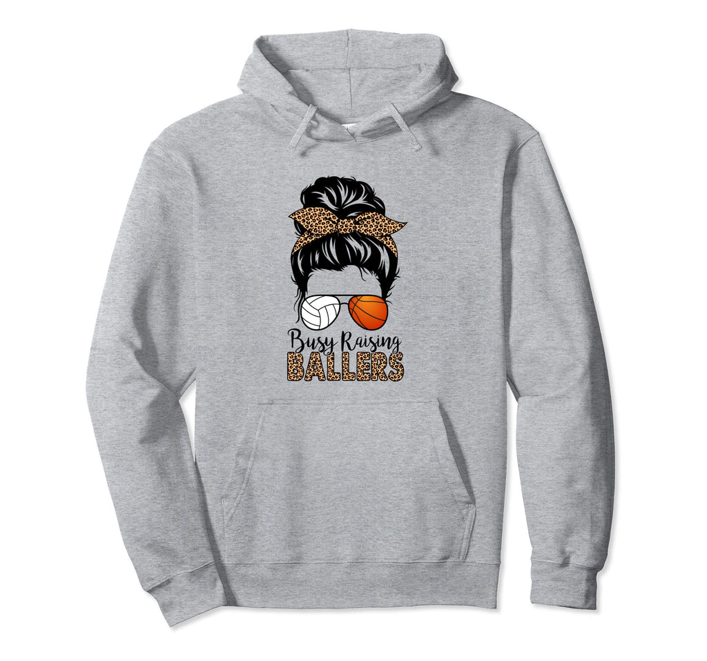 Busy Raising Ballers Basketball And Hoodie - Minimalist Print for Adults - T-Shirt, Sweatshirt, Hoodie