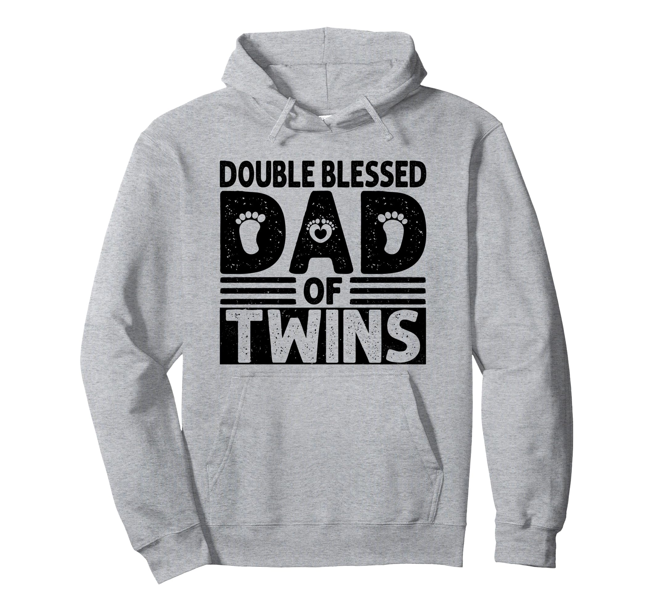 Double Blessed Dad Twins Father Day Hoodie - Graphic Print Men Women - T-Shirt, Sweatshirt, Hoodie