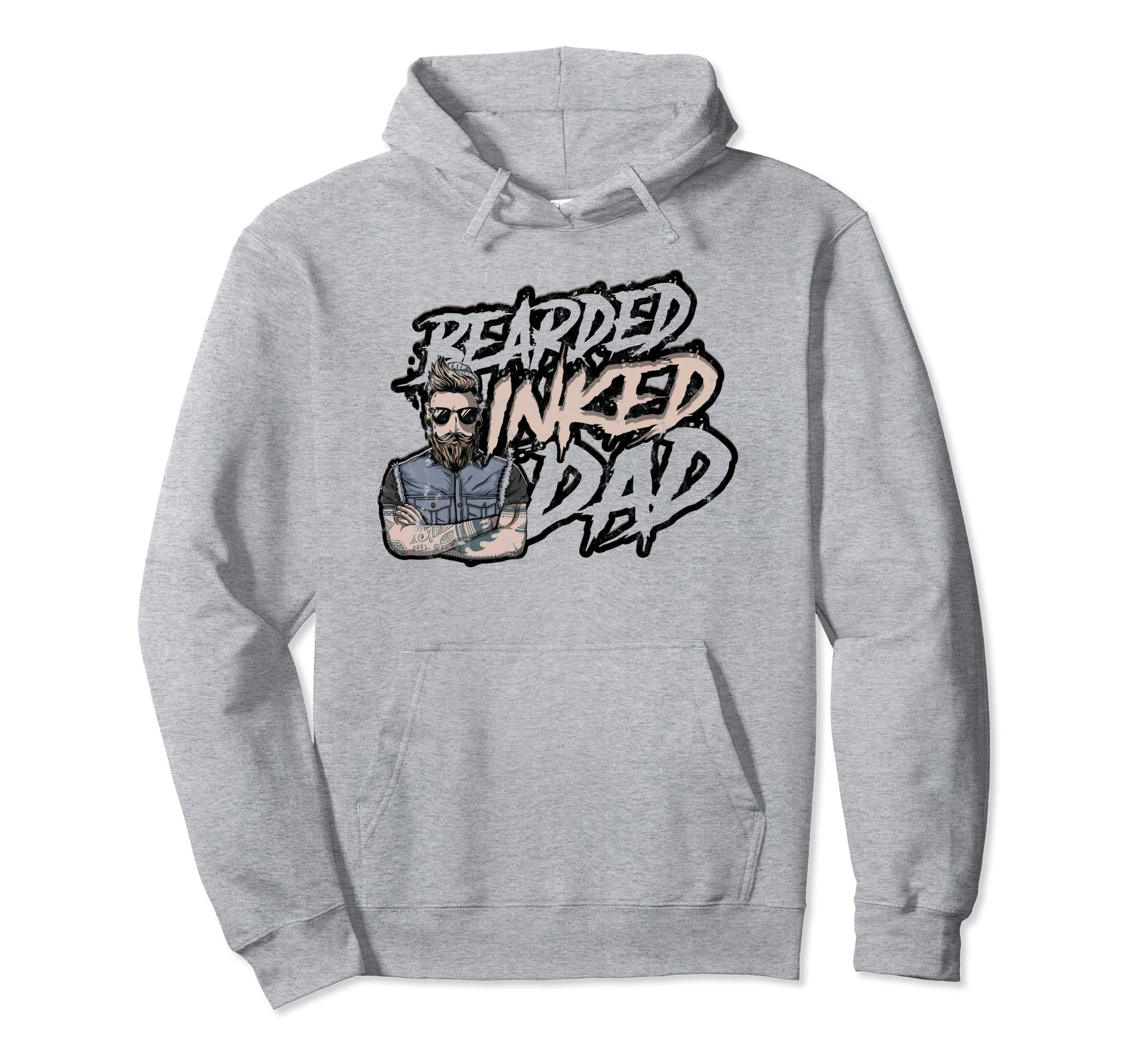 Bearded Inked Dad Bearded Awesome Hoodie - Streetwear Style for Adults - T-Shirt, Sweatshirt, Hoodie