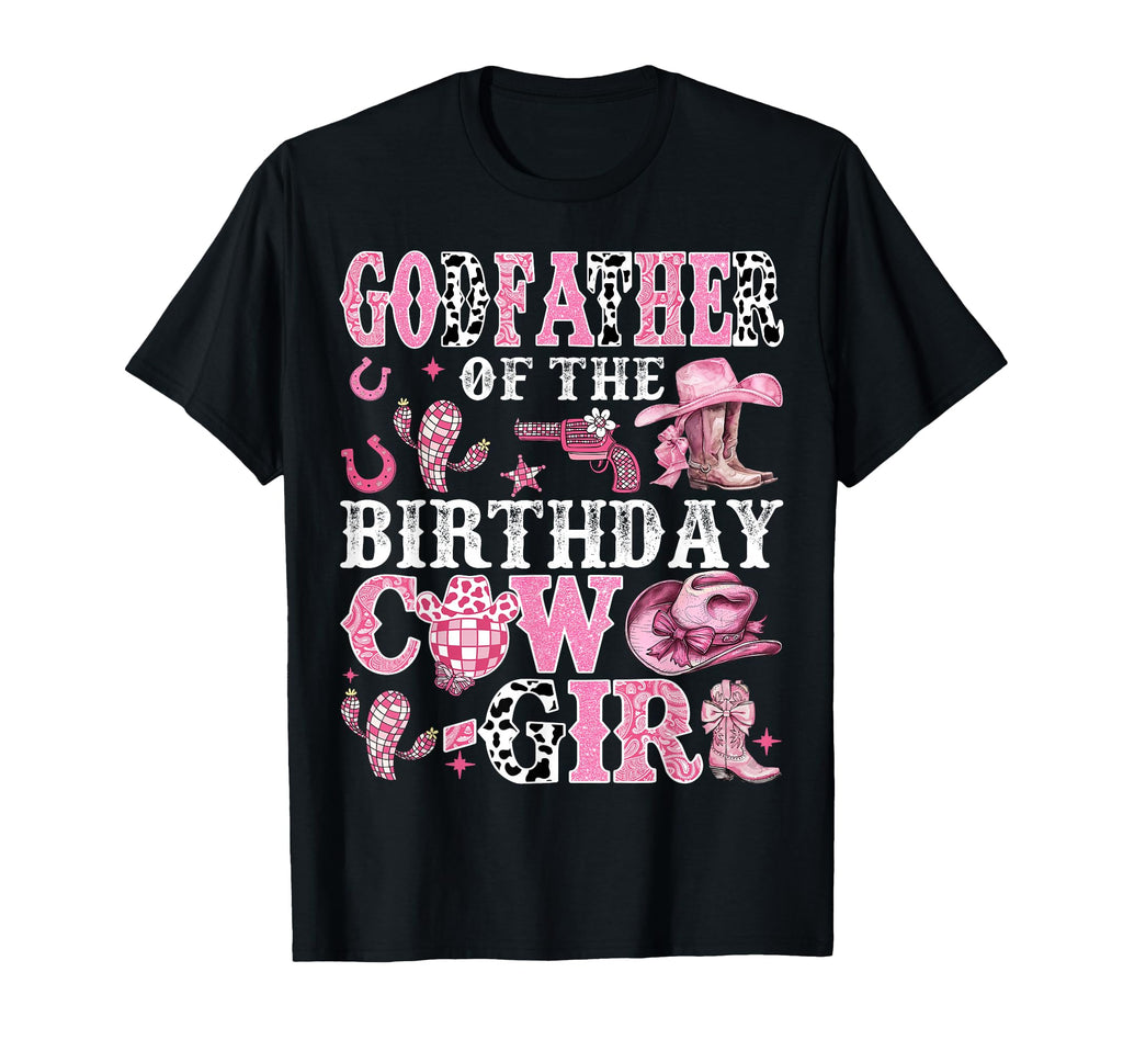 Godfather Birthday Cow Rodeo Cow T-Shirt - Minimalist Print Men Women - T-Shirt, Sweatshirt, Hoodie