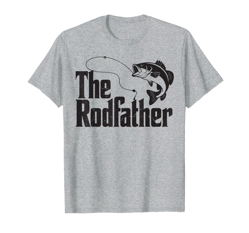 Rodfather Step Dad Fishing Father T-Shirt - Fun Novelty Design for Adults - T-Shirt, Sweatshirt, Hoodie