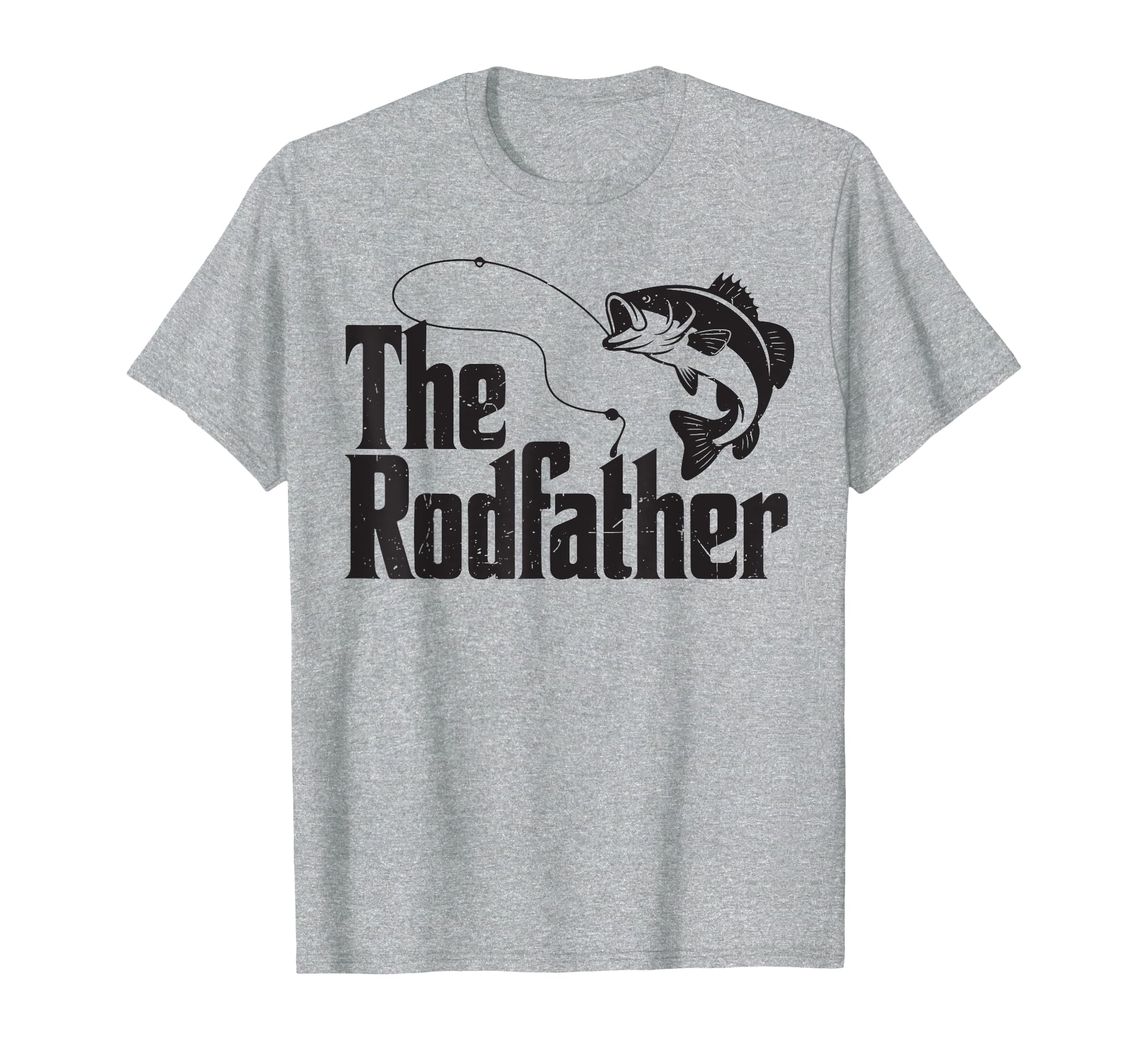 Rodfather Step Dad Fishing Father T-Shirt - Fun Novelty Design for Adults - T-Shirt, Sweatshirt, Hoodie