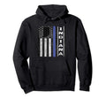 Indiana Thin Blue Line Police Flag Cop Hoodie - Streetwear Style Unisex - T-Shirt, Sweatshirt, Hoodie