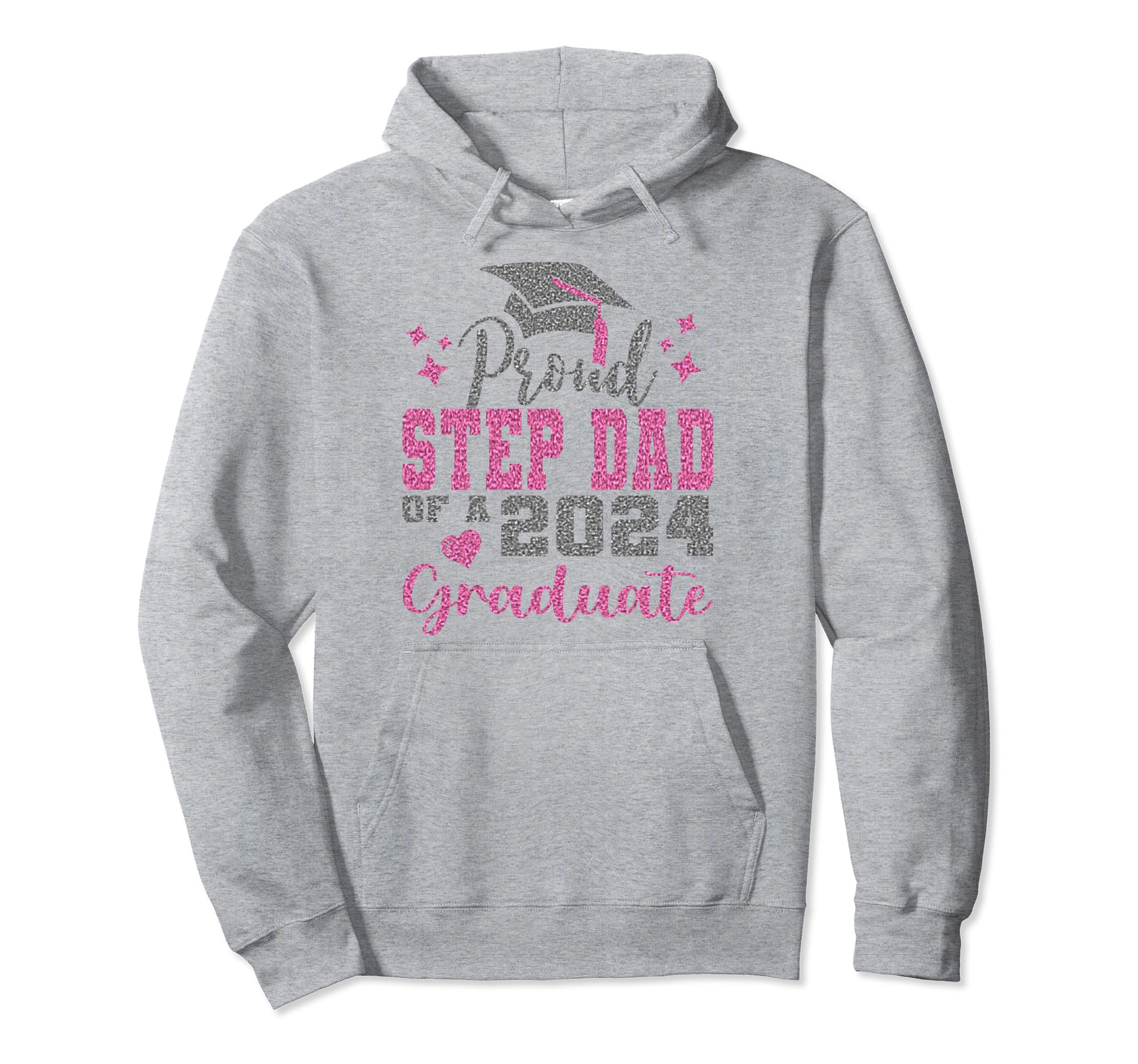 Super Proud Step Dad 2024 Graduate Hoodie - Graphic Print for Adults - T-Shirt, Sweatshirt, Hoodie