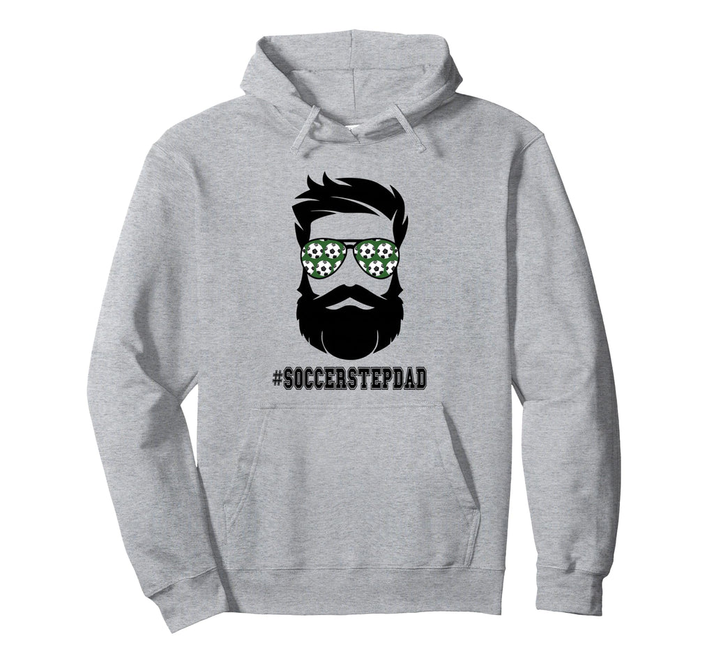 Soccer Stepdad Beard Step Dad Step Hoodie - Minimalist Print Men Women - T-Shirt, Sweatshirt, Hoodie