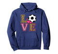 Love Leopard Soccer Ball Womens Hoodie - Custom Art Print for Adults - T-Shirt, Sweatshirt, Hoodie