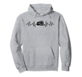 Truck Driver Heartbeat Trucking Dad Hoodie - Novelty Apparel Men Women - T-Shirt, Sweatshirt, Hoodie