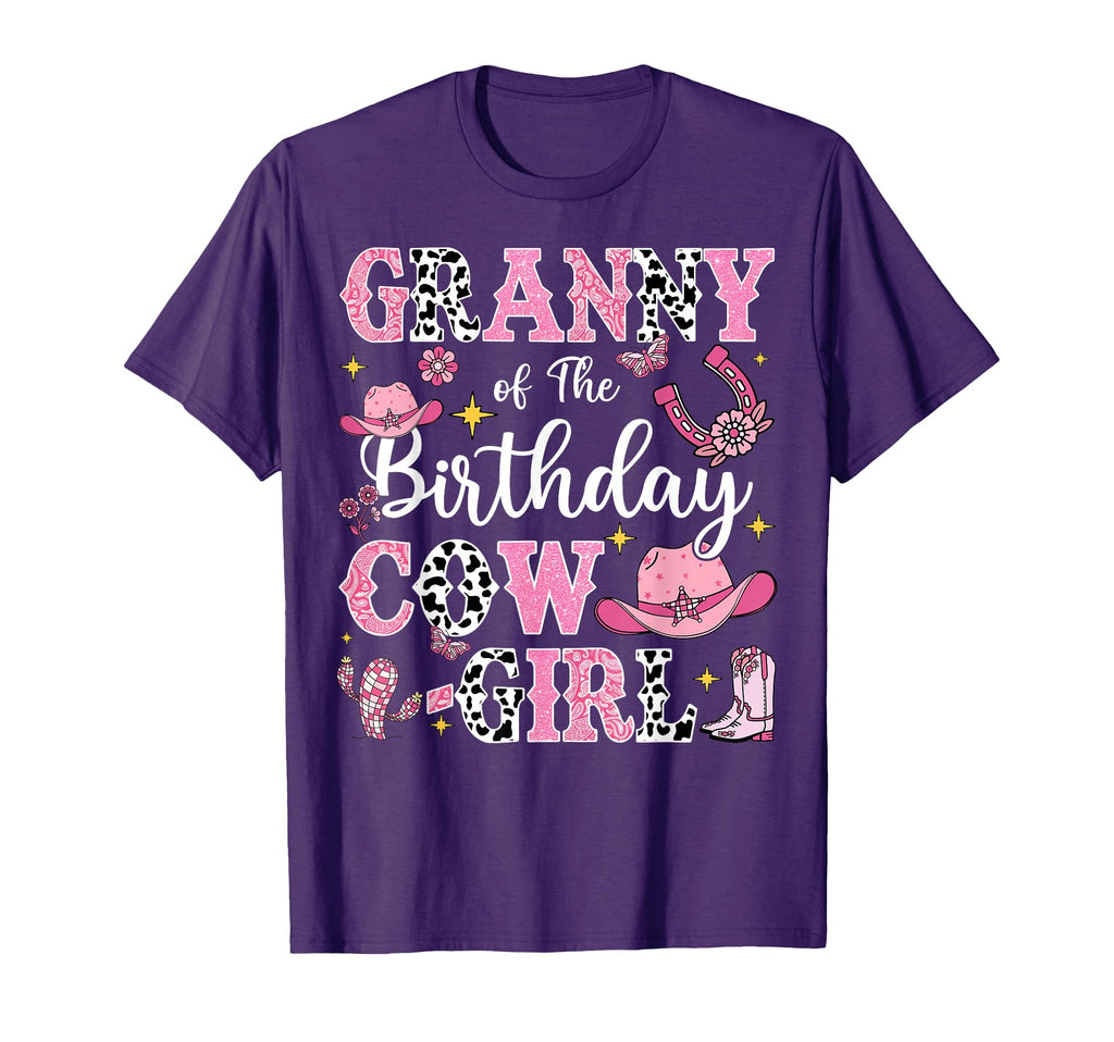 Granny Birthday Cow Rodeo Cow T-Shirt - Casual Everyday Wear Men Women - T-Shirt, Sweatshirt, Hoodie