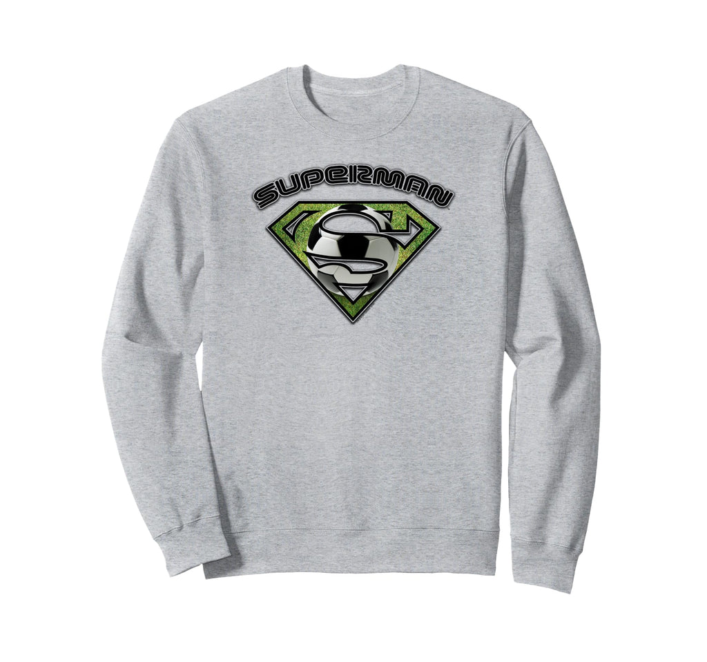 Superman Soccer Shield Sweatshirt - Unique Graphic Unisex - T-Shirt, Sweatshirt, Hoodie