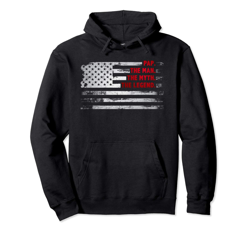 Pap Myth Legend American Usa Flag Hoodie - Unique Graphic for Adults - T-Shirt, Sweatshirt, Hoodie