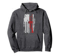 Usa Flag Thin Red Line Jazz Music Gifts Hoodie - Unique Graphic Men Women - T-Shirt, Sweatshirt, Hoodie