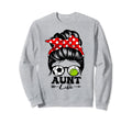Aunt Life Messy Bun Hair Funny Soccer Sweatshirt - Minimalist Print Unisex - T-Shirt, Sweatshirt, Hoodie