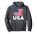 Usa American Flag Sports Soccer Hoodie - Fun Novelty Design Unisex - T-Shirt, Sweatshirt, Hoodie