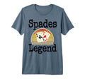 Funny Spades Legend Card Game Winner T-Shirt - Unique Graphic Men Women - T-Shirt, Sweatshirt, Hoodie