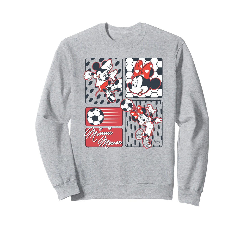Minnie Soccer Grid Sweatshirt - Graphic Print Men Women - T-Shirt, Sweatshirt, Hoodie