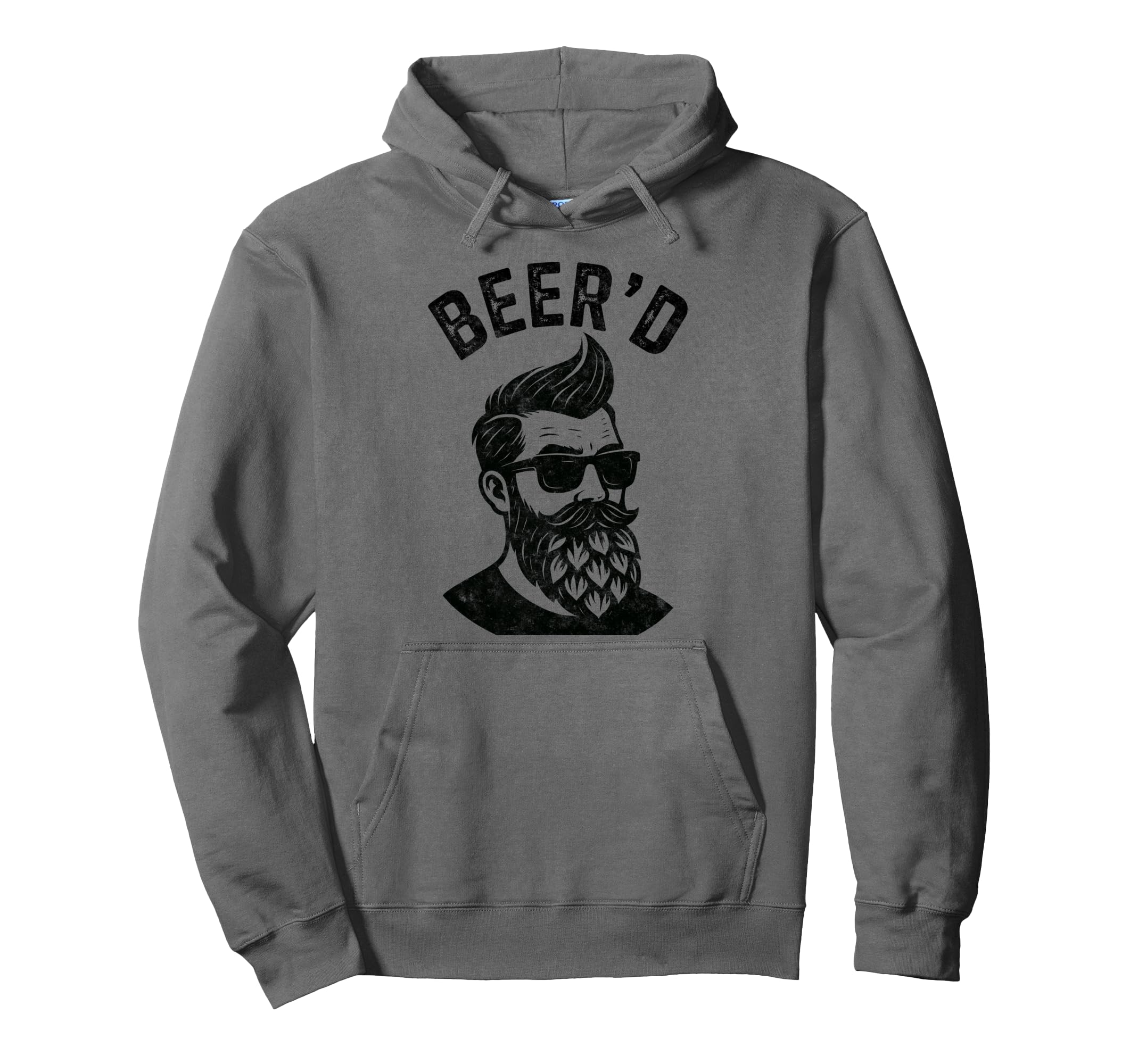 Beerd Hop Bearded Funny Craft Beer Hoodie - Minimalist Print Men Women - T-Shirt, Sweatshirt, Hoodie
