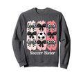 Soccer Sister Coquette Bow Soccer Sweatshirt - Unique Graphic for Adults - T-Shirt, Sweatshirt, Hoodie