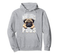 Just Who Loves Pugs Pug Lover Dog Dad Hoodie - Fun Novelty Design Men Women - T-Shirt, Sweatshirt, Hoodie
