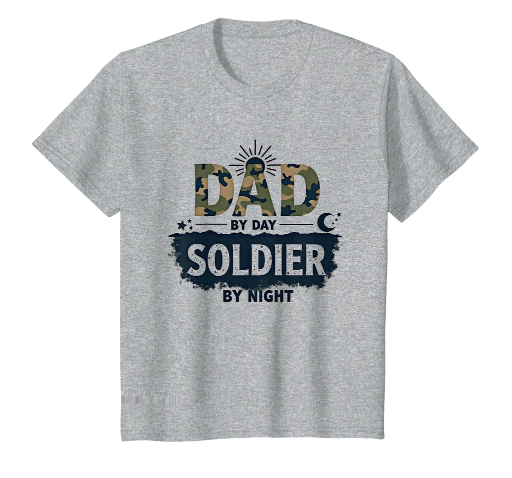 Army Dad Day Dad Night Soldier T-Shirt - Minimalist Print Unisex - T-Shirt, Sweatshirt, Hoodie