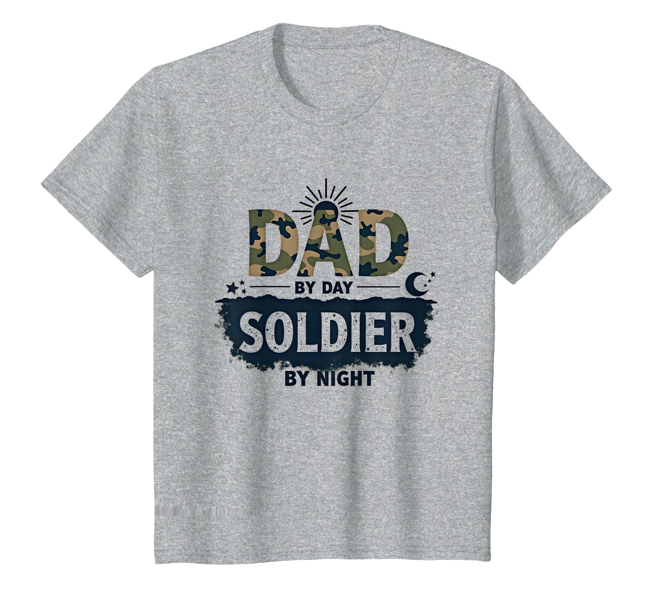 Army Dad Day Dad Night Soldier T-Shirt - Minimalist Print Unisex - T-Shirt, Sweatshirt, Hoodie