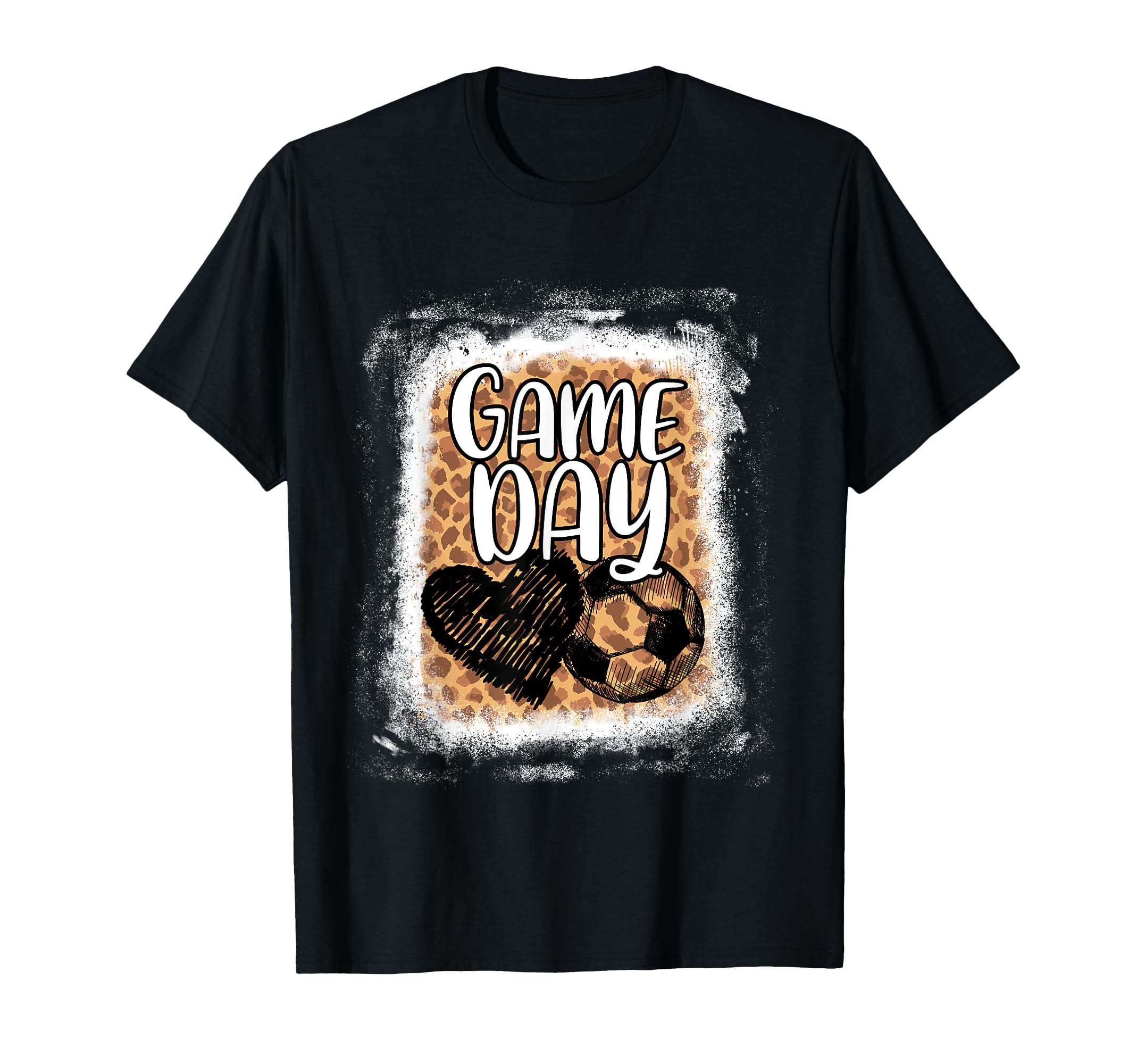 Soccer Game Day Leopard Cheetah T-Shirt - Fun Novelty Design Men Women - T-Shirt, Sweatshirt, Hoodie