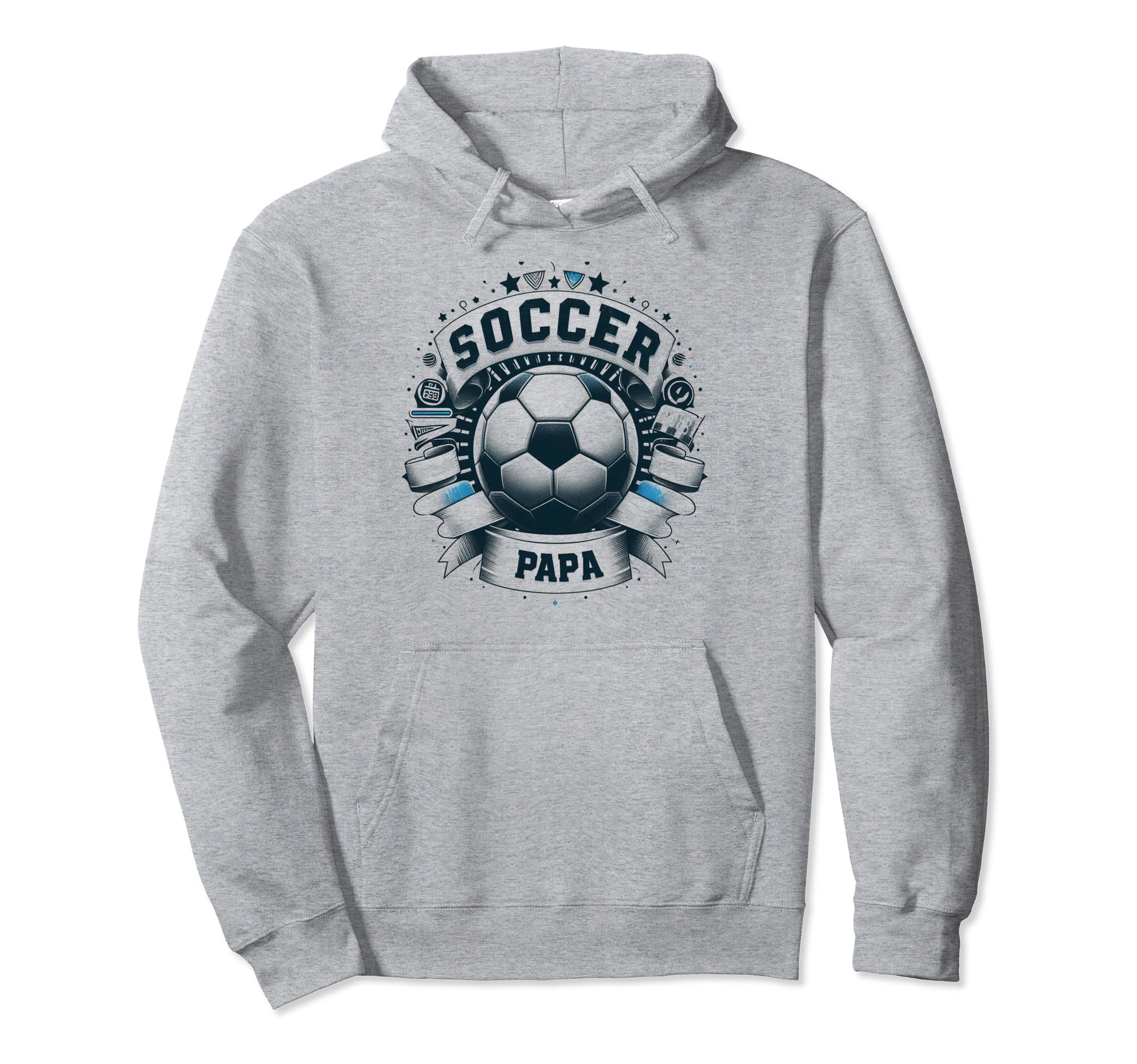 Soccer Papa Family Matching Dad Fathers Hoodie - Fun Novelty Design Unisex - T-Shirt, Sweatshirt, Hoodie