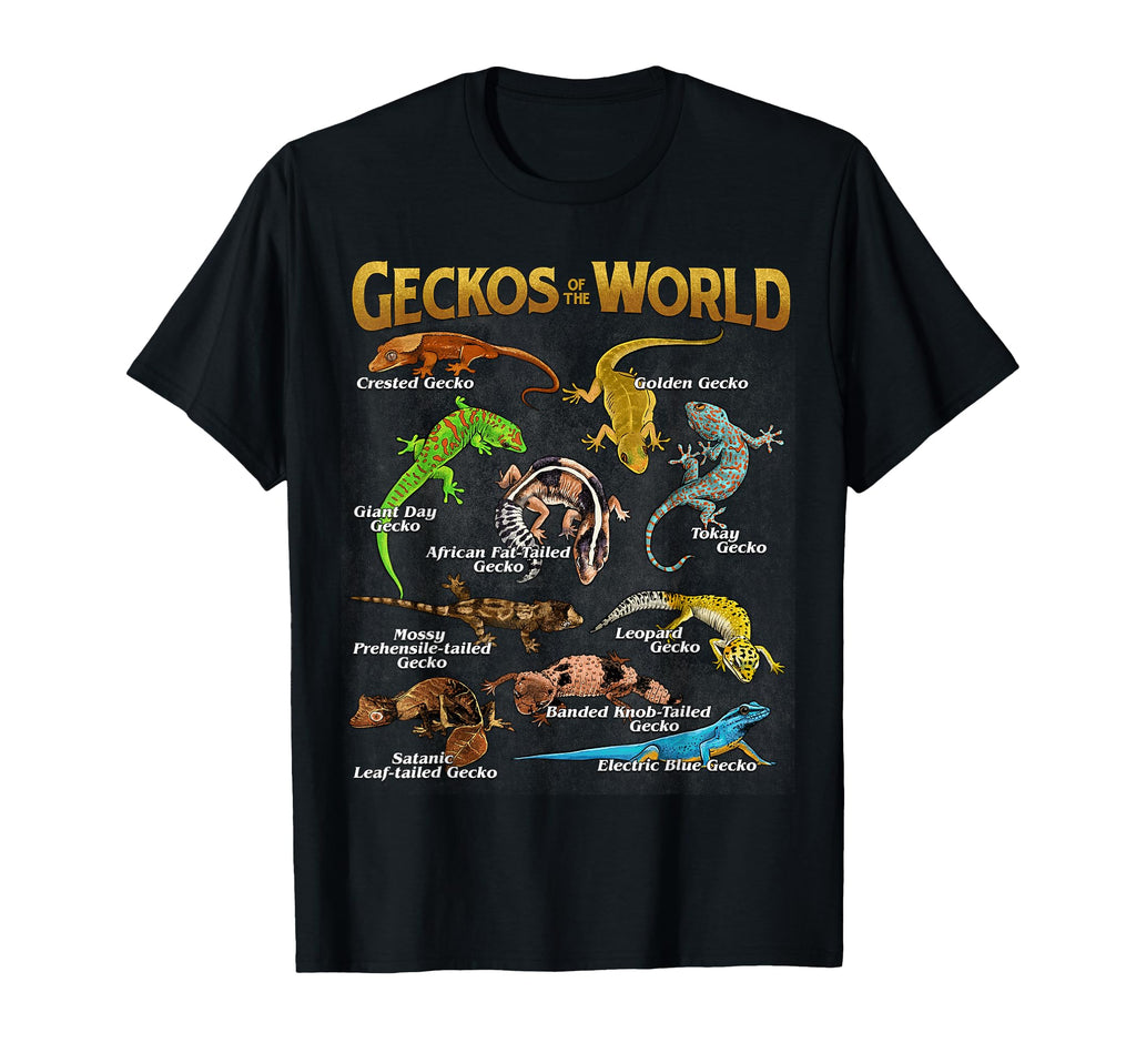Geckos Animals World Crested T-Shirt - Casual Everyday Wear Men Women - T-Shirt, Sweatshirt, Hoodie