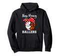 Busy Raising Ballers Funny Volleyball Hoodie - Trendy Graphic Men Women - T-Shirt, Sweatshirt, Hoodie