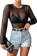 Women's Fishnet Top Gothic Crew Neck Fall Rave Goth - Adult & Kids T-Shirts, Sweatshirts & Hoodies apparel design preview 1