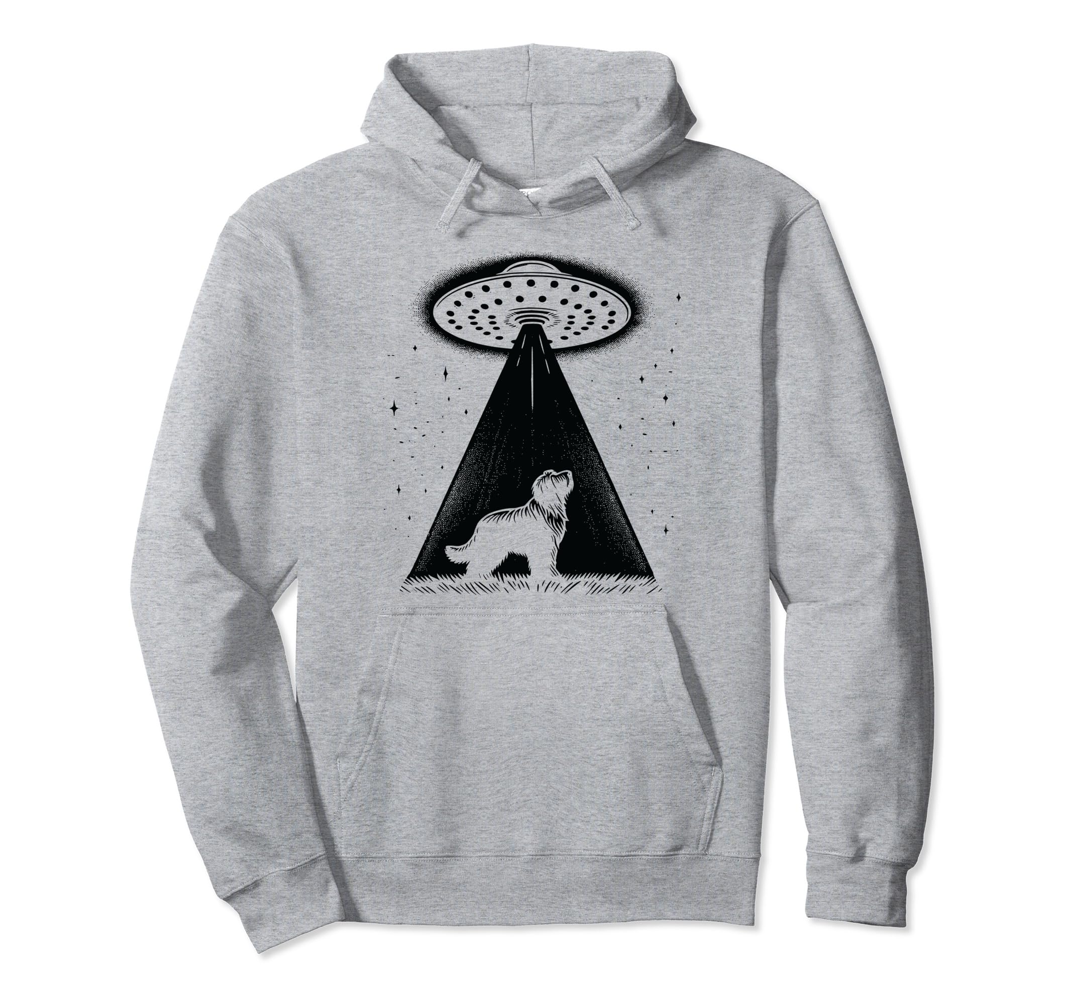 Bearded Collie Mom Dad Dog Funny Alien Ufo Hoodie - Streetwear Style Unisex - T-Shirt, Sweatshirt, Hoodie