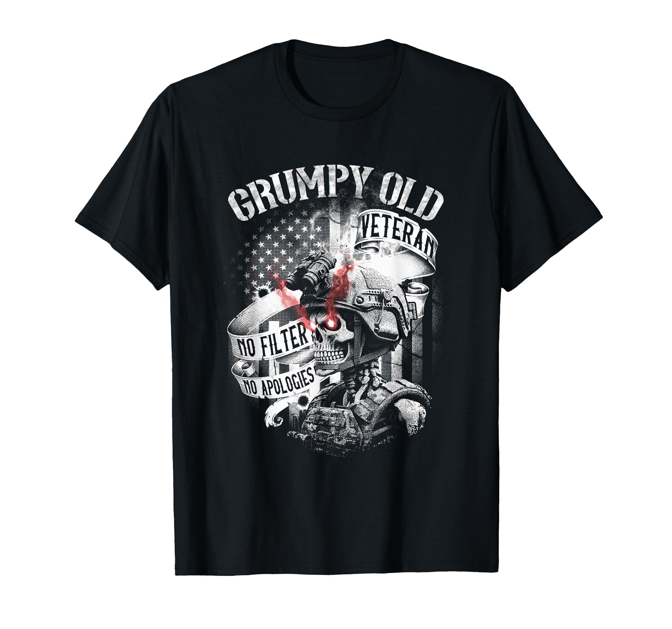 Grumpy Old Veteran Funny Patriotic T-Shirt - Custom Art Print Men Women - T-Shirt, Sweatshirt, Hoodie
