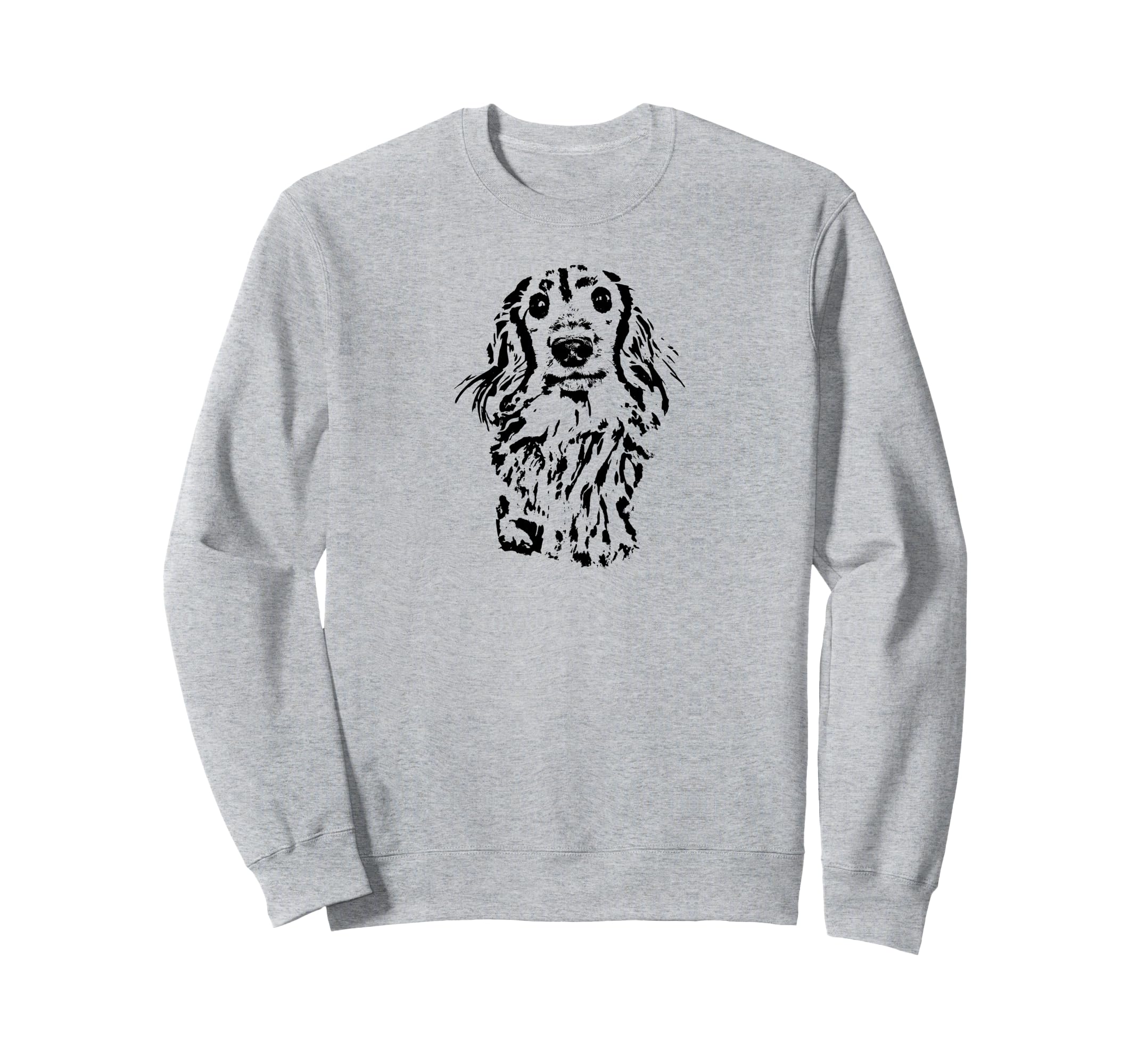 Dachshund Long Hair Wiener Dog Sweatshirt - Fun Novelty Design Unisex - T-Shirt, Sweatshirt, Hoodie