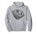 Line Art Dad Mom Bearded Dragon Hoodie - Graphic Print for Adults - T-Shirt, Sweatshirt, Hoodie