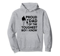 Fathers Day Novelty Funny Toughest Dad Hoodie - Aesthetic Graphic Unisex - T-Shirt, Sweatshirt, Hoodie